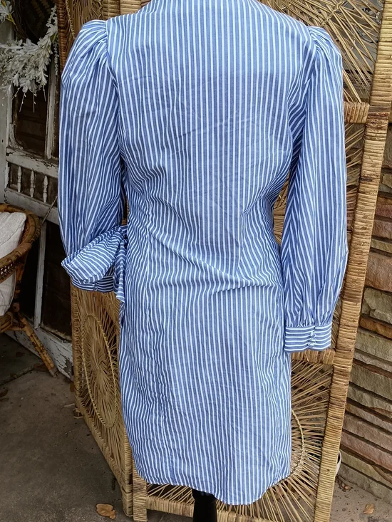 Etcetera Blue Stripe Tie Style Dress_6 - Picture 8 of 11
